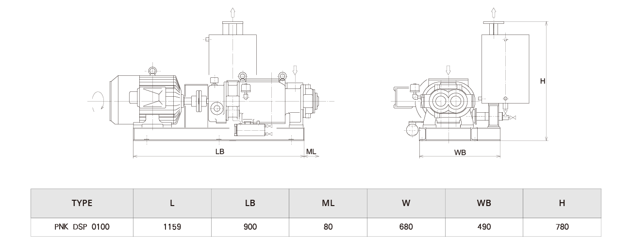PNK DSP 0100螺杆真空(kōng)泵 PNK DSP 0100螺杆真空(kōng)泵