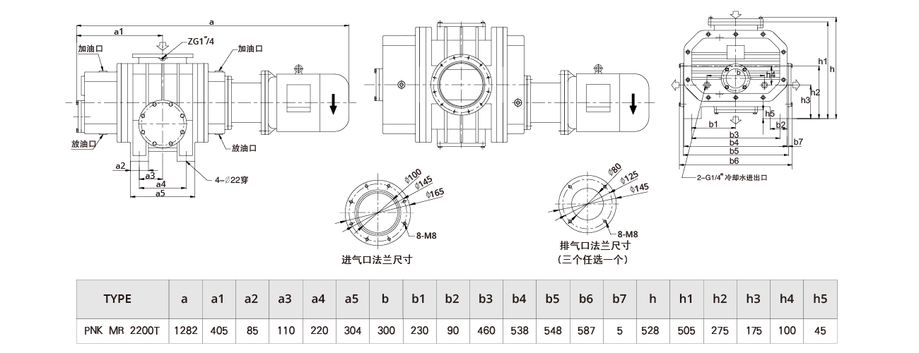 PNK MR 2200T羅茨真(zhēn)空泵 PNK MR 2200T羅茨真空泵