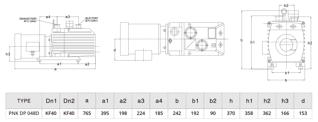 PNK DP 048D雙級(jí)旋片真空泵 PNK DP 048D雙級旋片真空泵