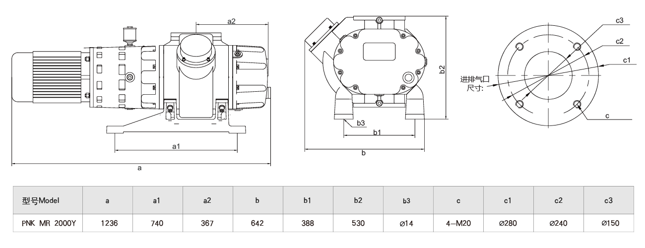 PNK MR 2000Y羅茨真空泵 PNK MR 2000Y羅茨真空(kōng)泵